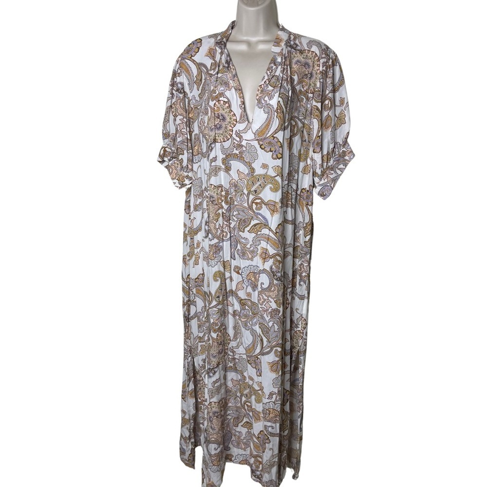 OWL Marrakech Clarisse 100% viscose maxi paisley dress sz 2 US M